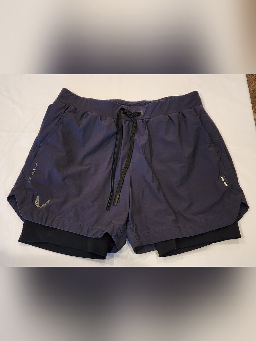 ASRV Navy Athletic Shorts with Black Inner Liner Size M